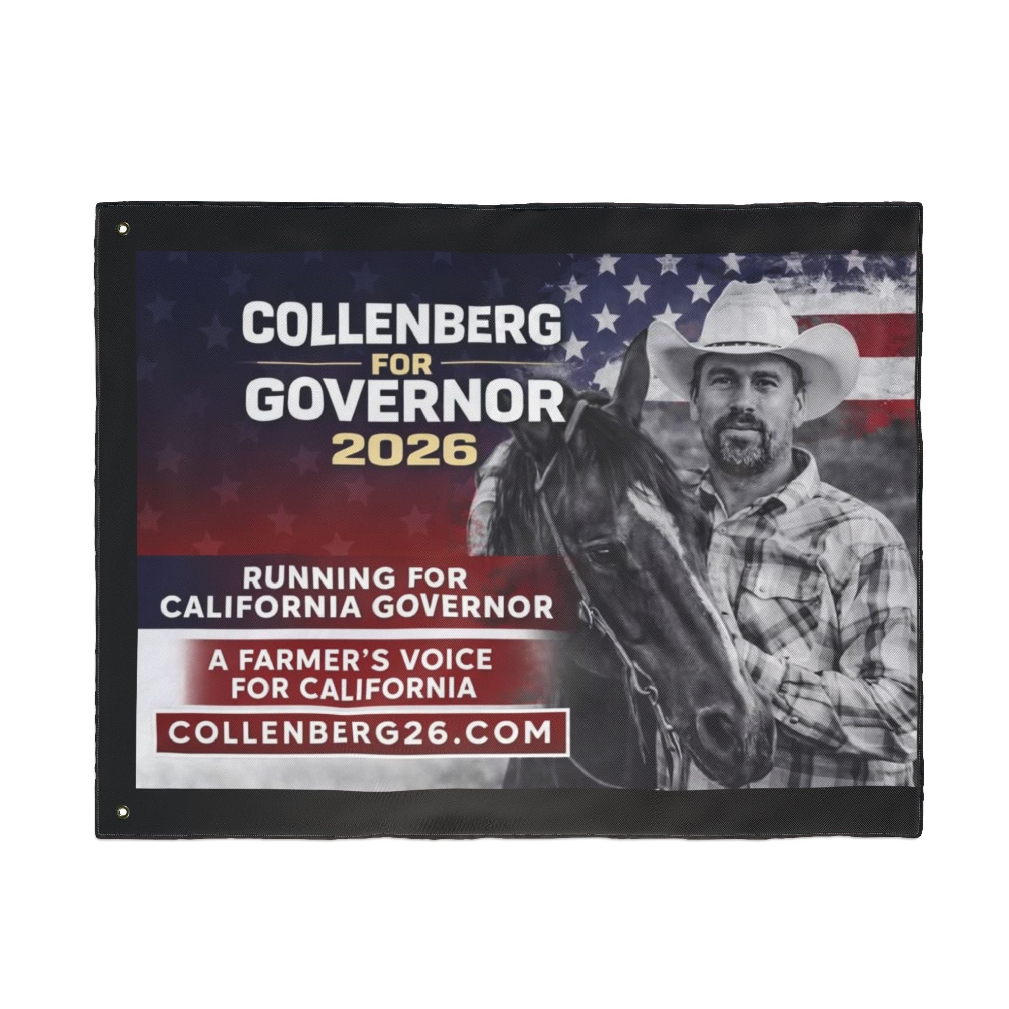 Collenberg for Governor Patriotic Double-Sided Flag