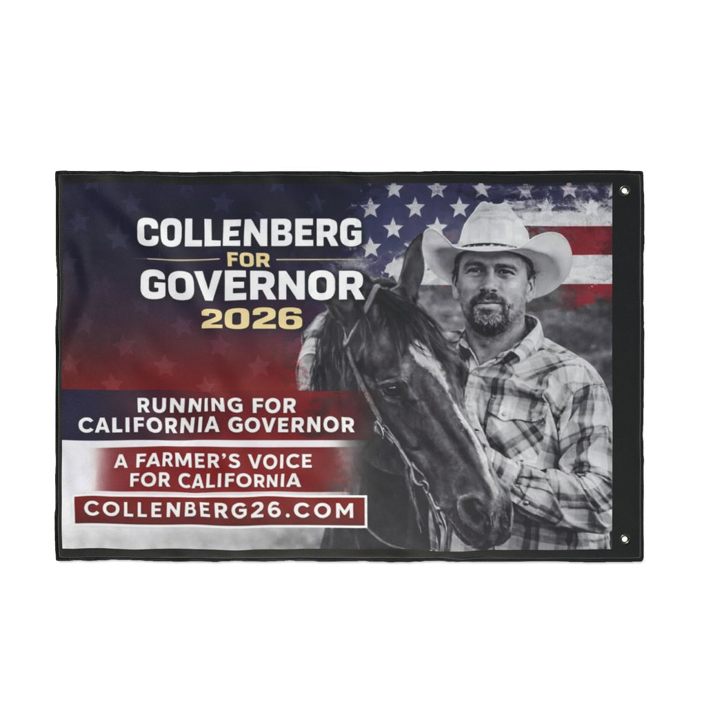 Collenberg for Governor Patriotic Double-Sided Flag