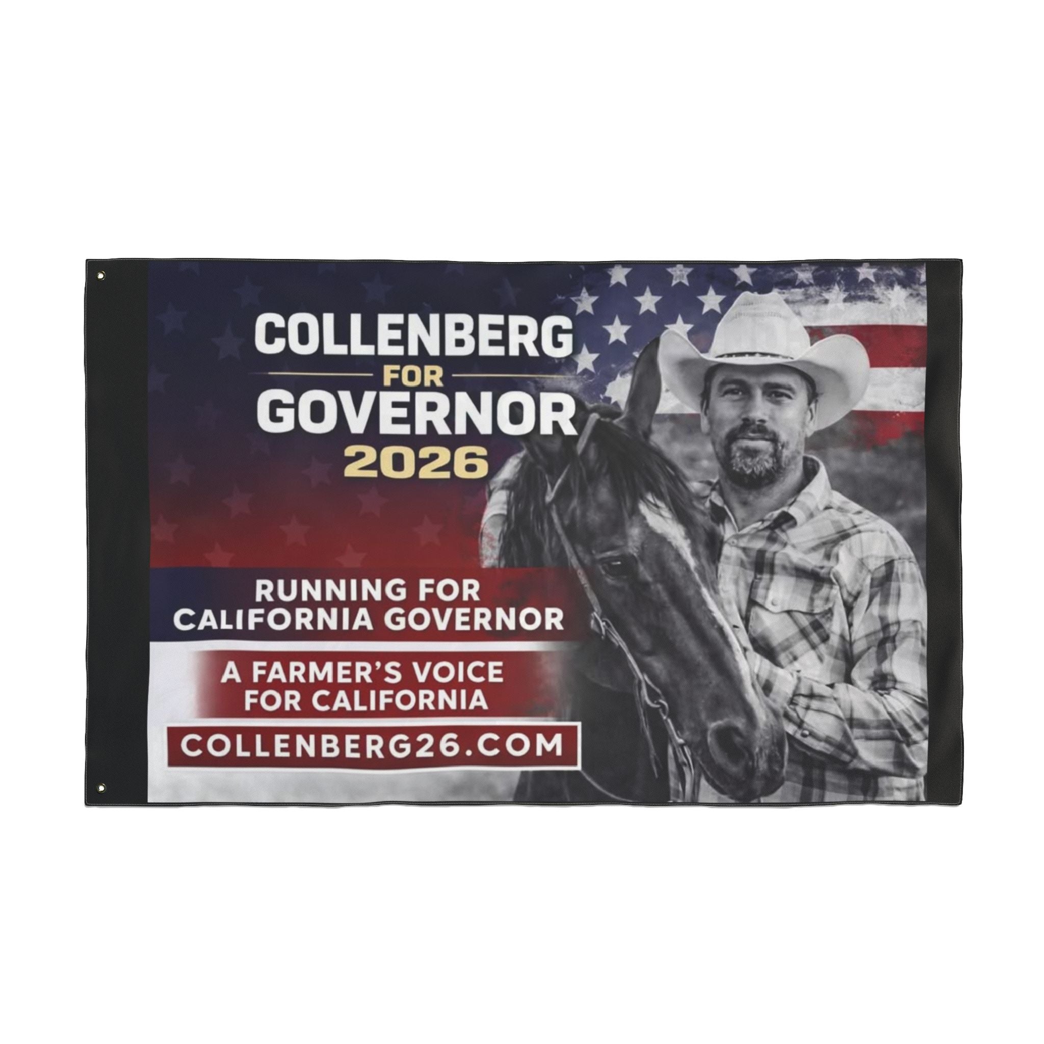 Collenberg for Governor Patriotic Double-Sided Flag