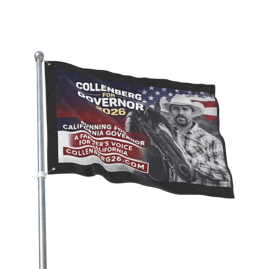 Collenberg for Governor Patriotic Double-Sided Flag