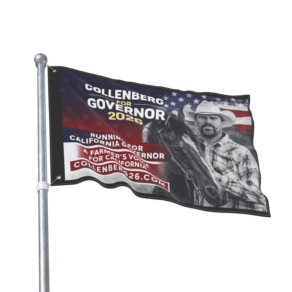 Collenberg for Governor Patriotic Double-Sided Flag