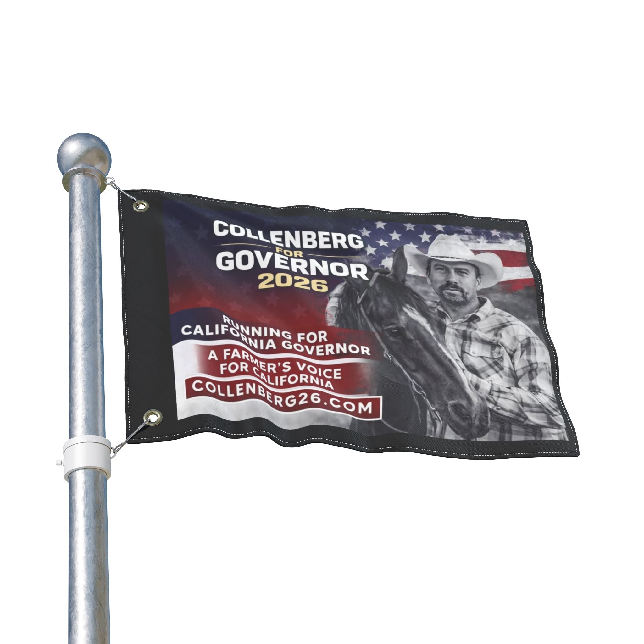 Collenberg for Governor Patriotic Double-Sided Flag
