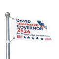 David Collenberg 2026 Political Flag — White Standard (Double-Sided)